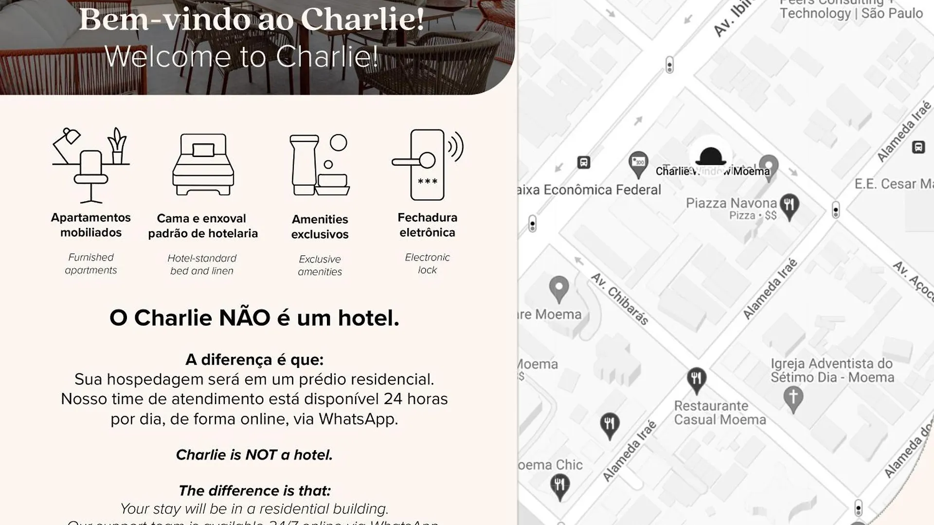 Apartment Ferienwohnung Charlie Window Moema São Paulo